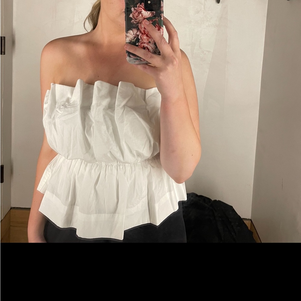 Strapless Anthropologie shirt